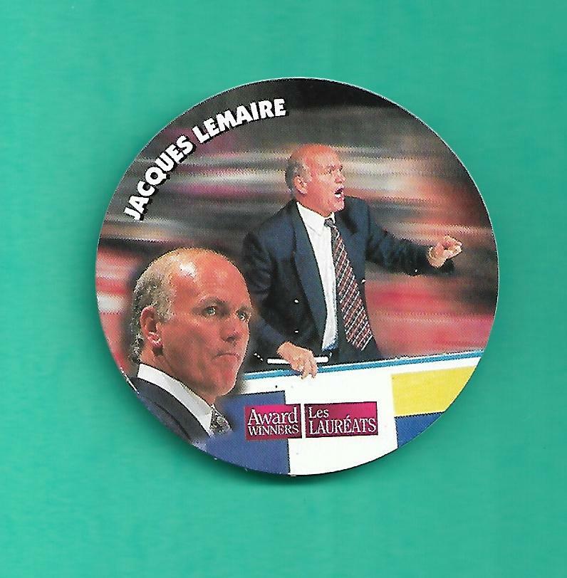 1) JACQUES LEMAIRE 1994 KRAFT DEVILS COACH AWARD WINNERS NM CARD