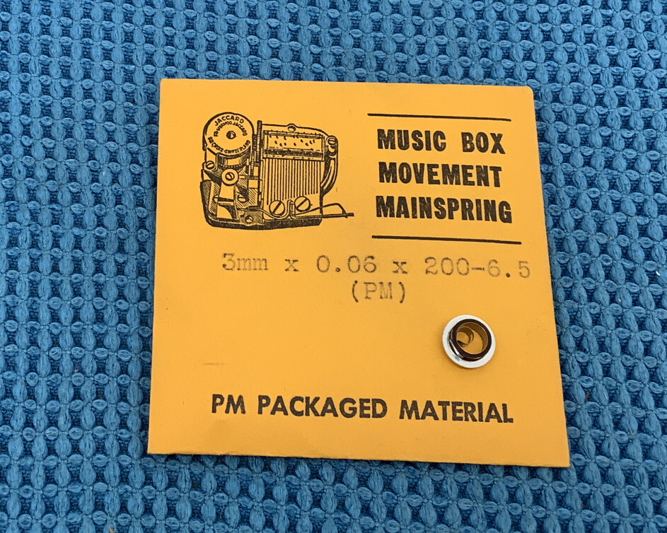 VINTAGE MUSIC BOX MAINSPRING (3MMX X0.06 X 2006.5) PM NOS (LEC21141X