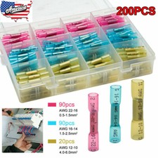 200x Assortment Heat Shrink Wire Connectors Electrical Terminals Crimp Seal