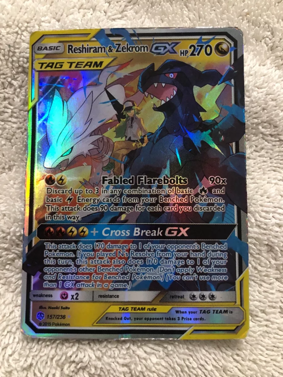 Reshiram & Zekrom-GX (Cosmic Eclipse 157/236) – TCG Collector