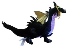 Disney Store MALEFICENT DRAGON Plush Sleeping Beauty Aurora Black Stuffed NWT