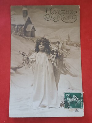 CPA - jolie carte Joyeux Noël avec des Anges Jésus et Marie