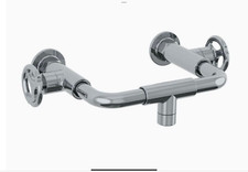 LEFROY BROOKS TEN TEN WALL MOUNTED BASIN BRIDGE MIXER TAPS IN CHROME BNIB