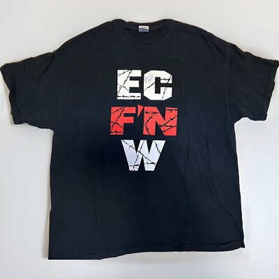 Vintage Ecw Wrestling “ec F’N w” shirt 90s size XXL Road Kill Autograph ...