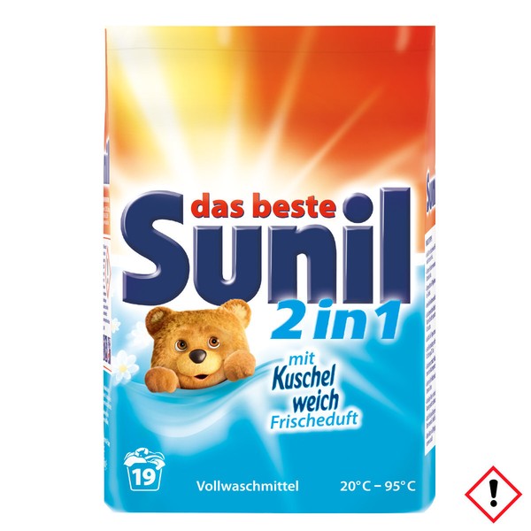 Sunil Das Beste 2In1 Waschpulver Mit Kuschelweich Duft 19WL 1216Ml-image