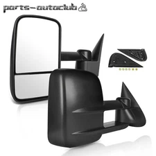 Towing Mirrors For 99-07 GMC Chevy Truck Manual Telescoping Door Side View Pair