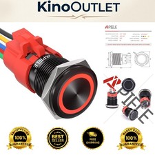 Waterproof 19mm Latching Push Button Switch for Cars Motorcycles