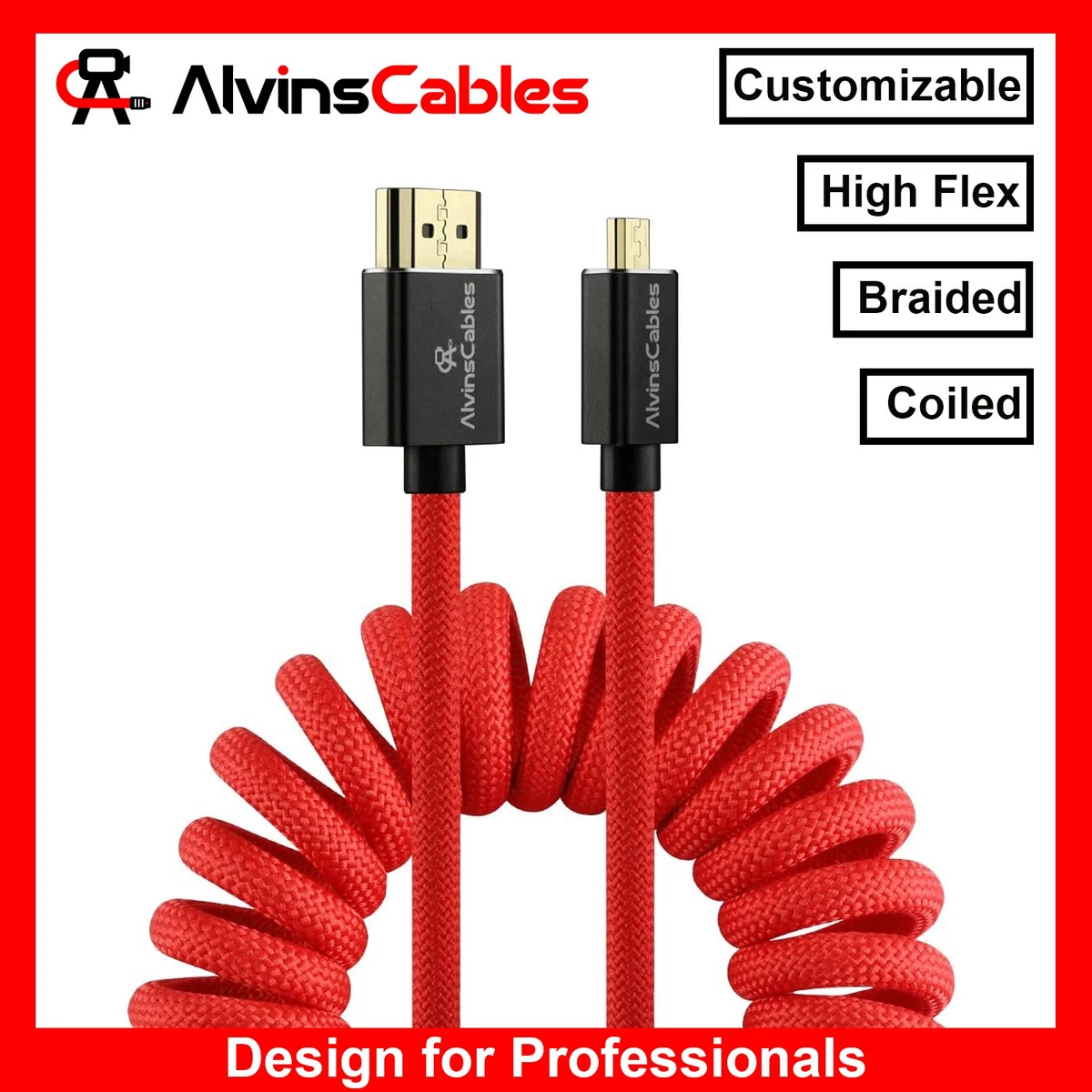 SMALLRIG SmallRig Upgraded Ultra Thin HDMI Cable 55cm/1.8Ft (A to A), 4K Hyper Super Flexible Slim Cord, High Speed Supports 3D, 4K@60Hz, Ethernet, ARC Type-A Male to Male for Camera, Monitor, Gimbal