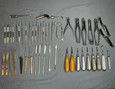 VINTAGE DENTAL TOOLS LOT Hu-Friedy & Others GREAT CONDITION
