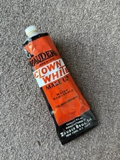 Vintage Zauders Halloween Clown White Make Up 4.5 Oz Retro Horror SFX 70s 80s