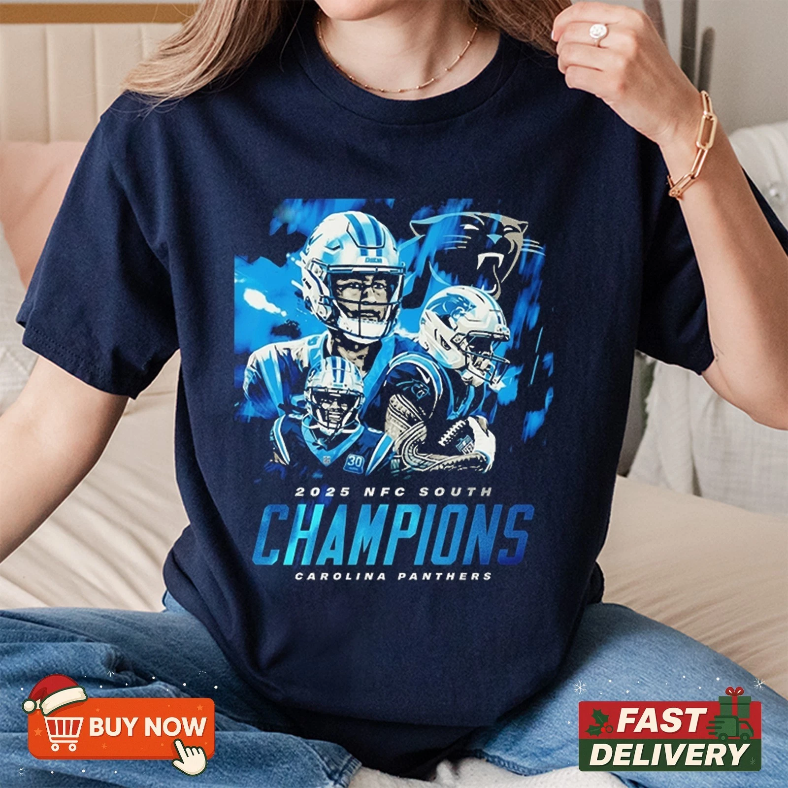 Carolina Panthers NFC South Division Champions 2025 TShirt