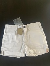 Girls White Burberry Shorts - Size 5Y