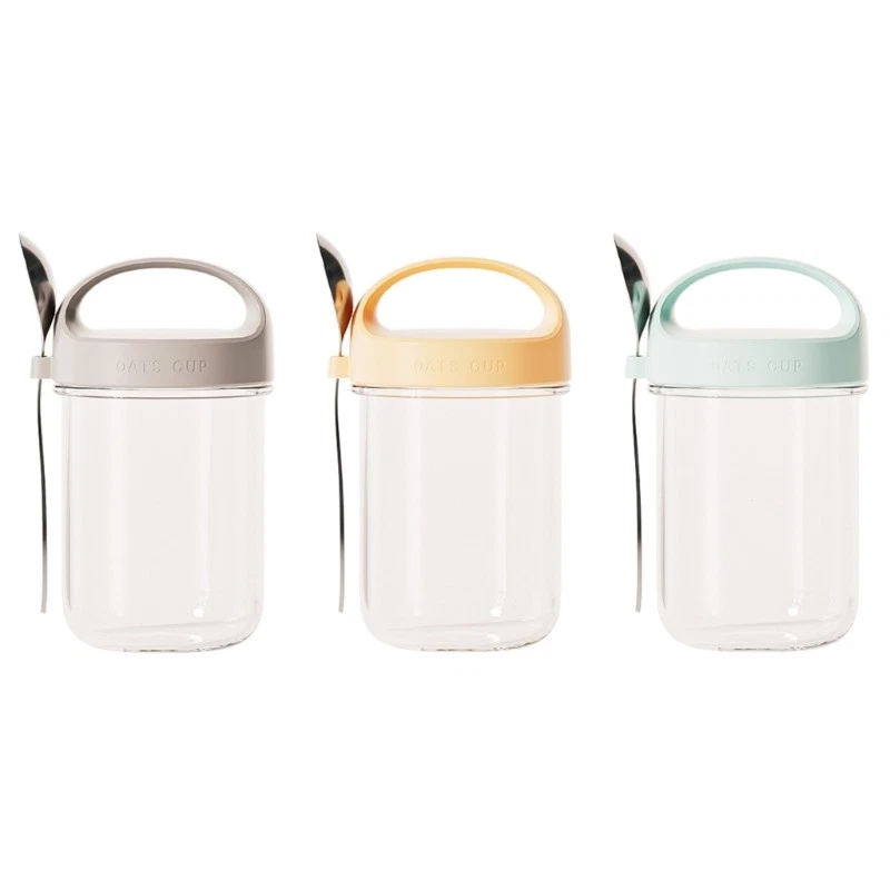 Practical Glass Breakfast Container Elegant Oatmeal Cereal Nut Yogurt Salad Cup