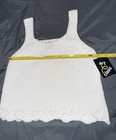 P4🎄 Girls Art Class Cream White Knit Cropped Cami Tank Top Medium 8 New W Tags — photo 7
