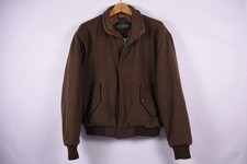 Vintage Members Only 100 Pure Wool Bomber Jacket Brown Size 40 M L