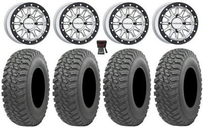 Raceline Alpha Hyper 15'' Wheels Silver 33'' Mongrel SQ Tires Pioneer 1000 / Talon