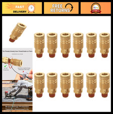 1/4" Brass Male Industrial Coupler 12 Pack - Air Hose Fittings Quick Connect NPT