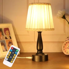 Table Lamp with Warm & Cold Color, 3 Stage Dimmable Beside Desk Lamps with Built