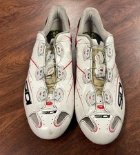 SiDi SHOT Carbon Vent 44 EU / 10 US mens road shoes 3-bolt White w/Red  