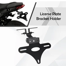 Universal Adjustable Alu License Plate Relocation Bracket Fender Eliminator Kit