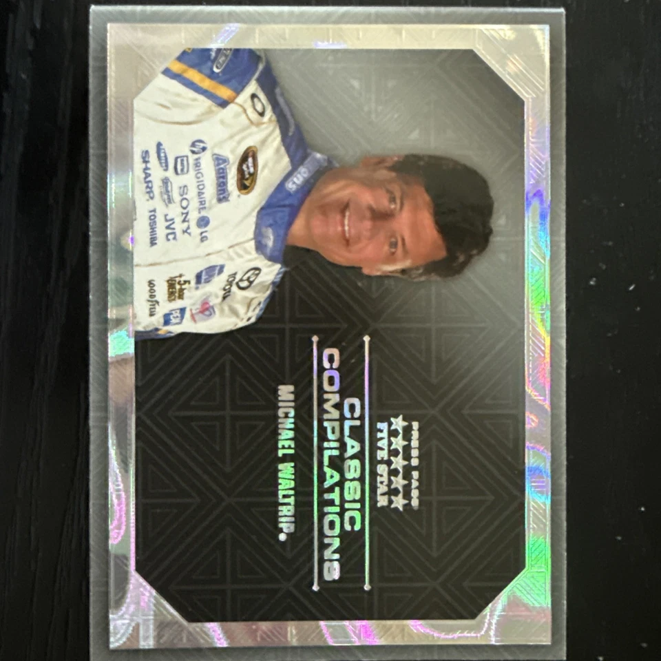 Hermosa tarjeta autógrafa parche combustible Michael Waltrip 1/1 libro 5 estrellas SONOCO Foto 4 de 4