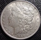 1886-P Morgan Silver Dollar - Bright White AU