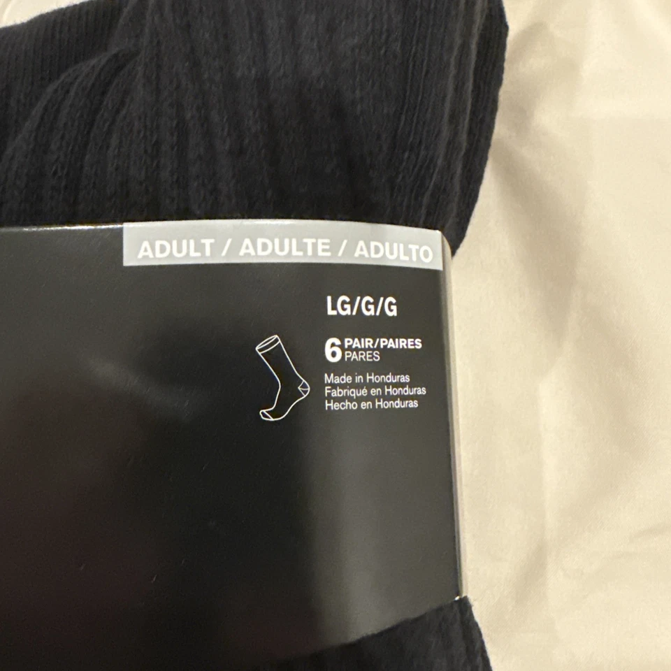 Paquete de 6 pares de calcetines UNDER ARMOUR para hombre NEGROS talla grande 8-12 de algodón Foto 3 de 4