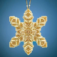 Wichelt Imports, Inc. Pearl Snowflake Ornament Counted Cross-Stitch Kit