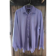Chaps Lavender Dress Shirt Mens Large 16 16.5 Wrinkle Free Button Down 34 35