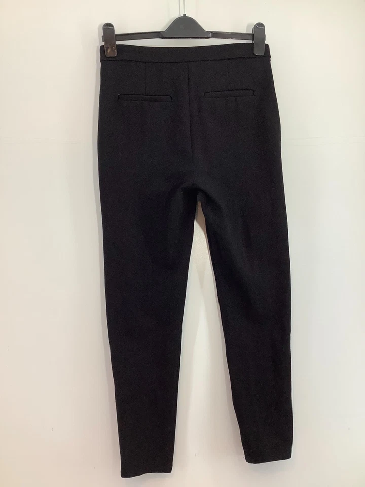 Black Skinny Ponte Style Trousers Zips Womens size 10 work office smart wear - Image 3 of 4