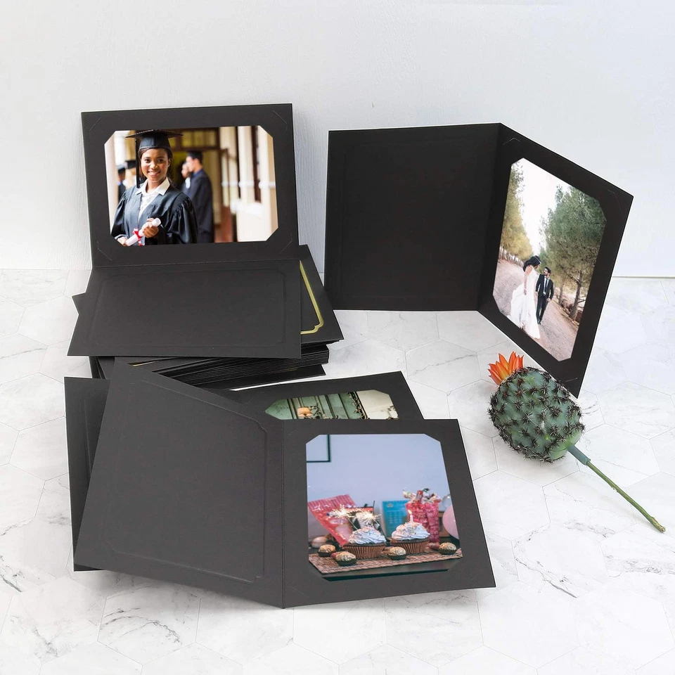 , Pack de 10, Carpetas de Fotos 4X6/5X7, Marco de Cartón, Tarjetas Marco de Papel, Foto 4 de 4