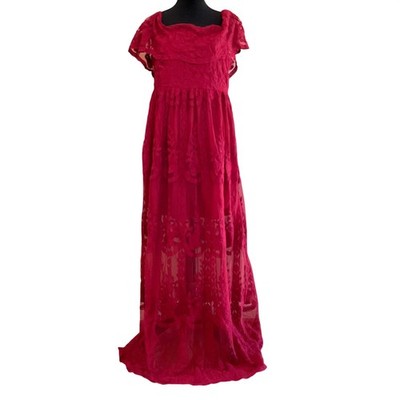 Red Floral Lace Off The Shoulder Maxi Dress Boho Romantic Evening Gown Large | eBay Red Floral Lace Off The Shoulder Maxi Dress Boho Romantic Evening Gown Large | eBay
