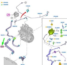 FORD FIESTA MK6 WT Cooling System Hose C1BY-8B273-AA 1796440 NEW