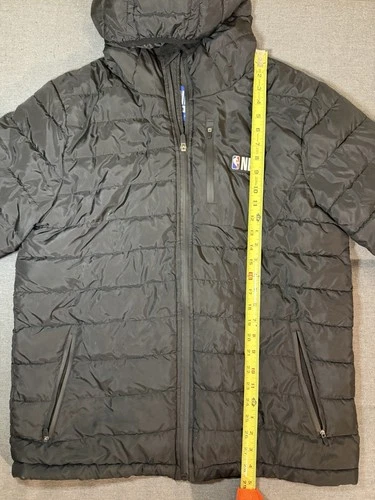 Mens NBA Lightweight Packable Puffer Zip Front Hooded Jacket Size M image 4