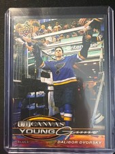 Dalibor Dvorsky 2025-26 Upper Deck UD Canvas Young Guns C-107 RC Blues Rookie