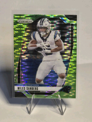 2024 Panini Prizm Miles Sanders #38 Neon Green Pulsar Prizm Carolina Panthers