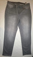 CHICO'S Size 2R US 12/L So Slimming Girlfriend Slim Leg Ankle Jeans Grey Denim
