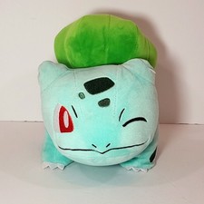 Pok mon Bulbasaur Plush 8" Smiling Stuffed Animal Toy EUC