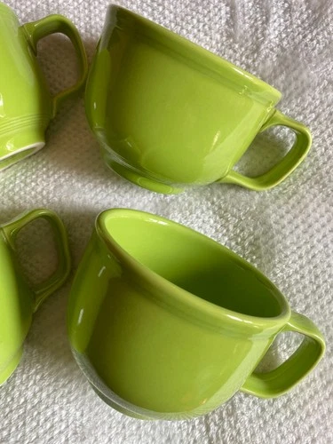 Fiestaware Chartreuse Green Retired/Discontinued 1998 Fiesta Jumbo 16oz Mugs