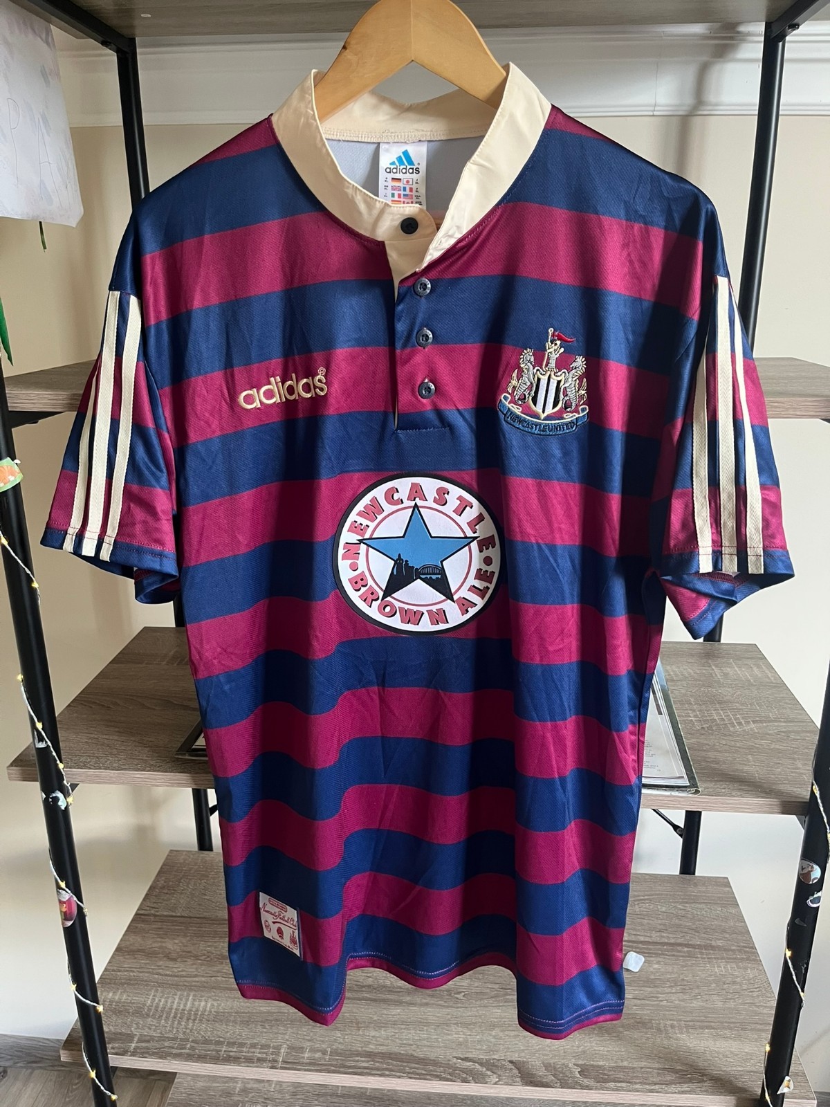 NEWCASTLE UNITED 1995-1996 AWAY JERSEY SOCCER RETRO ENGLAND CAMISETA size XL