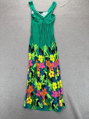 Spense Petite Womens V Neck Floral Maxi Dress Green Size PS | eBay