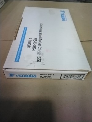NEW TSUBAKI RS40-SS-1 STAINLESS STEEL ROLLER CHAIN 10FT 