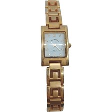 LOUIS VALENTIN Women's Square Gold Tone Quartz Wristwatch Pre-Loved
