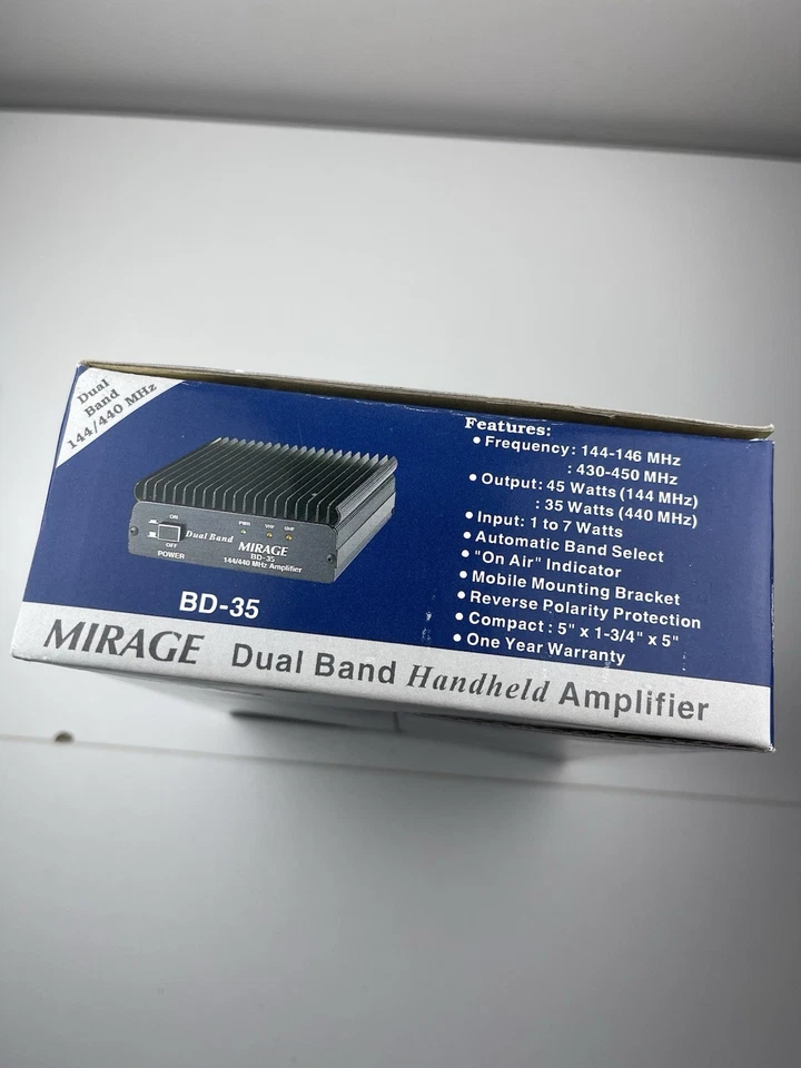 Amplificador Lineal Portátil Mirage Modelo BD-35 144/440 MHz Doble Banda Radioaficionado Nuevo Foto 2 de 4