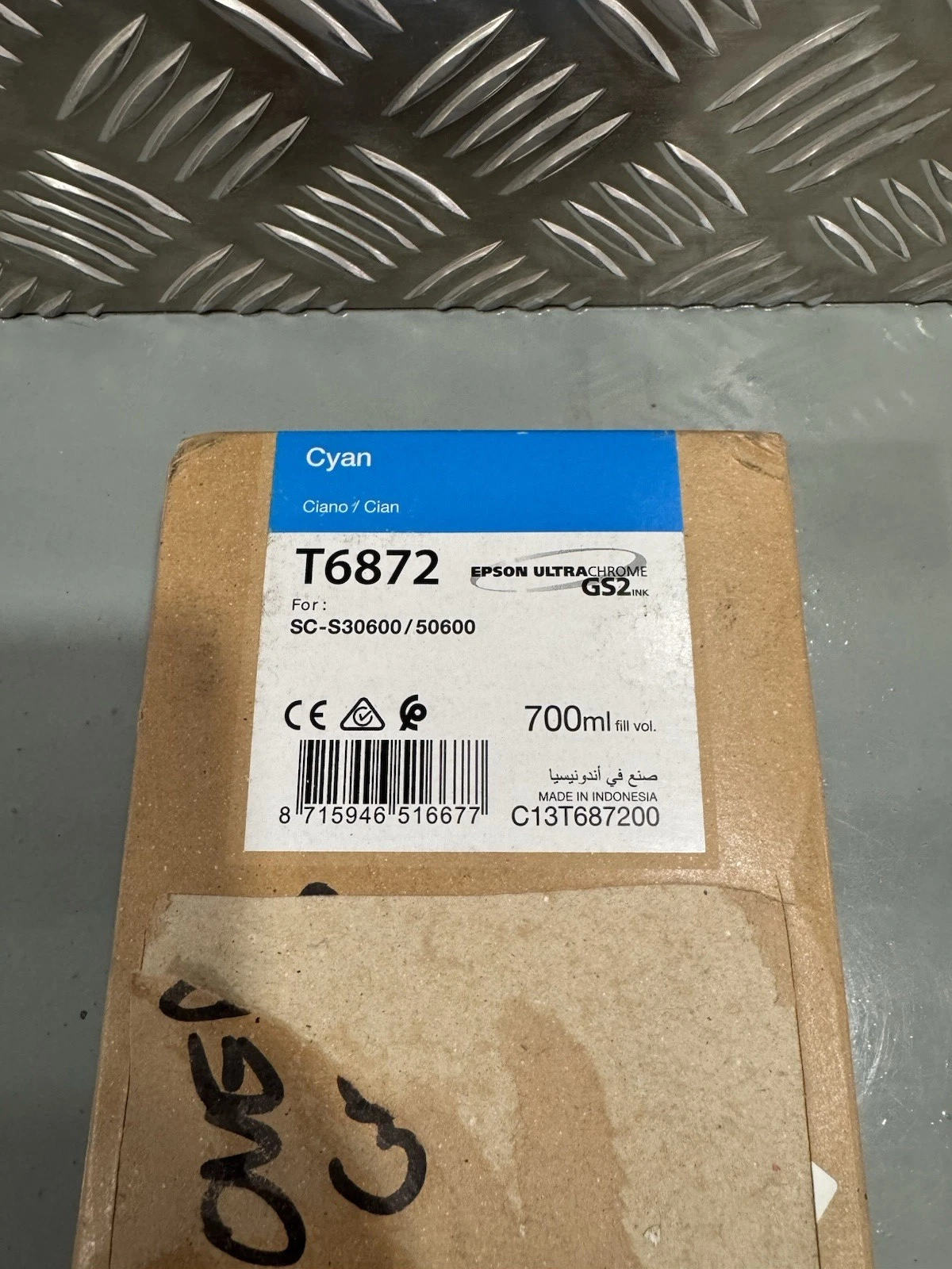 Genuine Epson T6872 Cyan Ink Cartridge 700ml Exp 2027 Brand New In Box 2