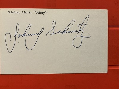 Johnny Schmitz   MLB: 1941 Chicago Cubs   Autograph  