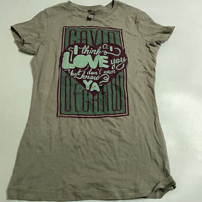 Gavin DeGraw Womens M Gray SS T Shirt Thank You But I dont even know Ya