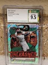 🤑AARON💰JUDGE🤑2021 DONRUSS💥UNLEASHED RAPTURE CSG🌟GEM🌟MT 9.5