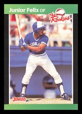Junior Felix #55 1989 Donruss The Rookies Toronto Blue Jays