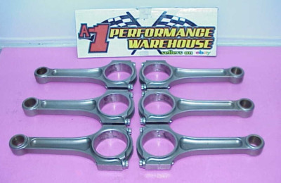 6 Lentz Connecting Rods I-Beam 6.200'' -2.00'' Small Journal .866'' Wrist Pin Size